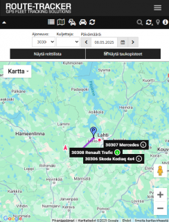 KUVA2 SOVELLUKSESTA (GPS paikannus)