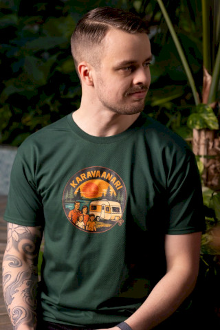 Retro T-paita, vihreä