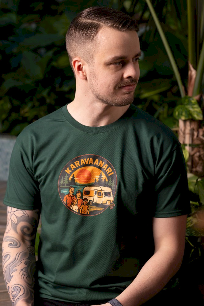 Retro T-paita, vihreä