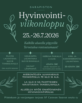 SARAPISTON hyvinvointiviikonloppu